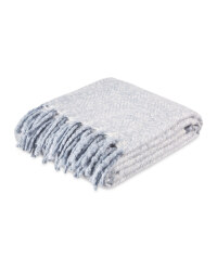 Kirkton House Faux Mohair Throw - Blue