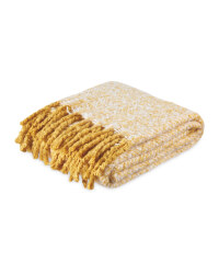 Kirkton House Faux Mohair Throw - Ochre
