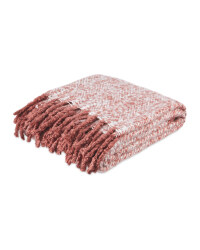 Kirkton House Faux Mohair Throw - Rose