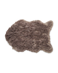 Kirkton House Faux Sheepskin Rug - Dark Grey