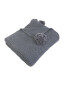 Kirkton House Knit Throw With Poms - Dark Grey