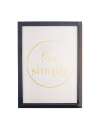 Kirkton House Live Simply Frame