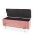 Pink Velvet Storage Bench