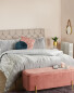 Kirkton House Pink Bedroom Ottoman