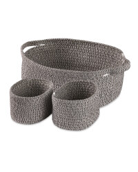 Kirkton House Rope Basket 3 Pack