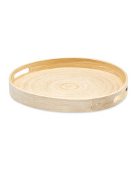 Kirkton House Round Bamboo Tray 35cm - Natural