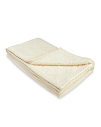 Kirkton House Sherpa Fleece Blanket - White