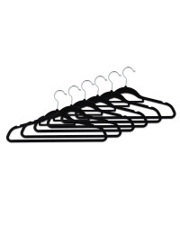 Kirkton House Velvet Hangers 6-Pack - Black