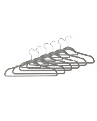 Kirkton House Velvet Hangers 6-Pack - Grey