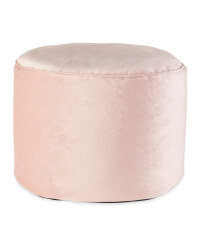 Kirkton House Velvet Pouffe - Pink