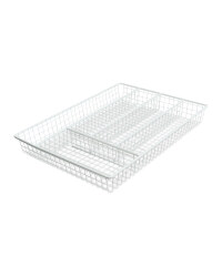 Kirkton House Wire Cutlery Storage - White