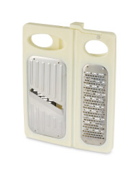 Kitchen Fold Flat Grater - Cream