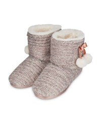 Avenue Ladies' Knitted Pom Pom Boots