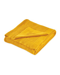 Kirkton House King Knitted Throw - Ochre