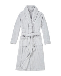 Ladies' Plush Bathrobe - Grey