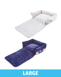 Large Floral Roll Down Pet Bed