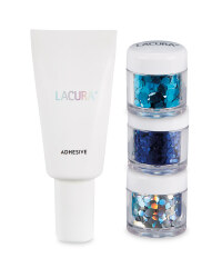 Lacura Blue Body & Face Glitter Pot