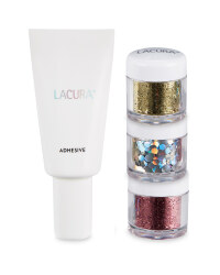Lacura Pink Body & Face Glitter Pot
