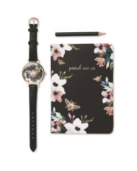 Ladies' Bee Watch & Notebook Set