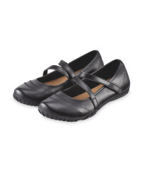 Ladies' Black PU Flexible Shoes