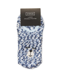 Ladies' Blue Bear Snuggle Footsies