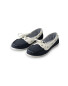 Ladies' Boat Shoes - Navy & White