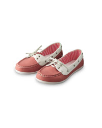 Ladies' Boat Shoes - Pink & White