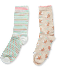 Ladies' Bunny Socks 2-Pack
