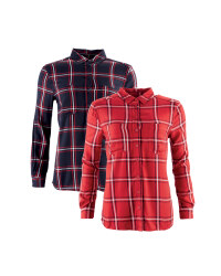 Ladies' Checked Plaid Shirt