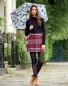 Ladies' Checked Skirt - Burgundy