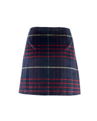 Ladies' Checked Skirt - Navy
