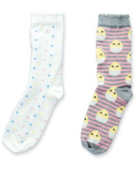 Ladies' Chick & Spots Socks 2-Pack