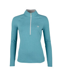 Ladies' Zip-Neck Top - Turquoise
