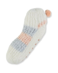 Ladies' Eyelash Snuggle Socks - Multi