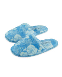Ladies' Floral Supersoft Slipper - Blue