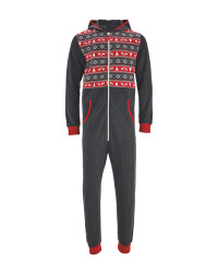 Ladies' Grey Christmas Onesie