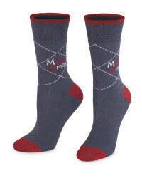 Grey Christmas Socks