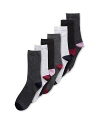 Ladies' Heel & Toe Socks 7 Pack 4-8