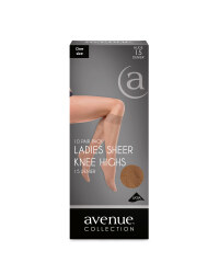 Ladies' Knee Highs 10 Pack - Nude