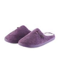 Ladies' Memory Foam Slippers - Purple