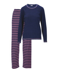 Ladies' Navy Terry Pyjamas