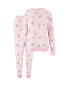 Ladies' Pink Flower Print Pyjamas