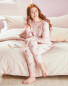 Ladies' Pink Flower Print Pyjamas