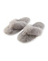 Ladies' Plush Toe Post Slippers - Grey
