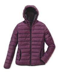 Ladies' Quilted Reversible Jacket - Plum