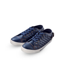 Ladies' Quilted Trainers - Navy