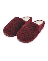 Ladies' Red Memory Foam Slippers