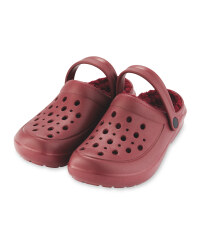 Ladies' Avenue Red Warm Clogs