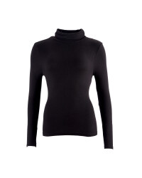 Ladies' Ribbed Neck Polo - Black