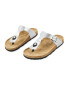 Ladies' Silver Footbed Sandals